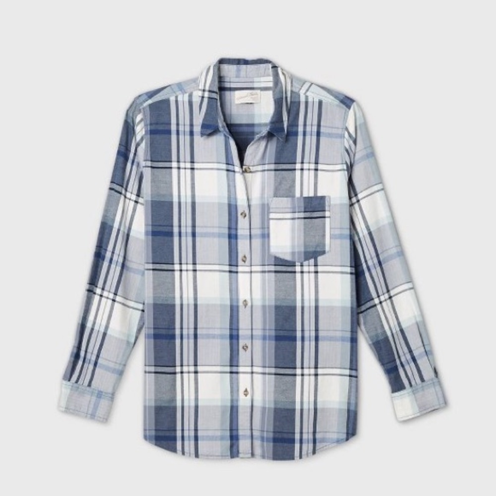 NWT Universal Thread plaid long sleeve button down